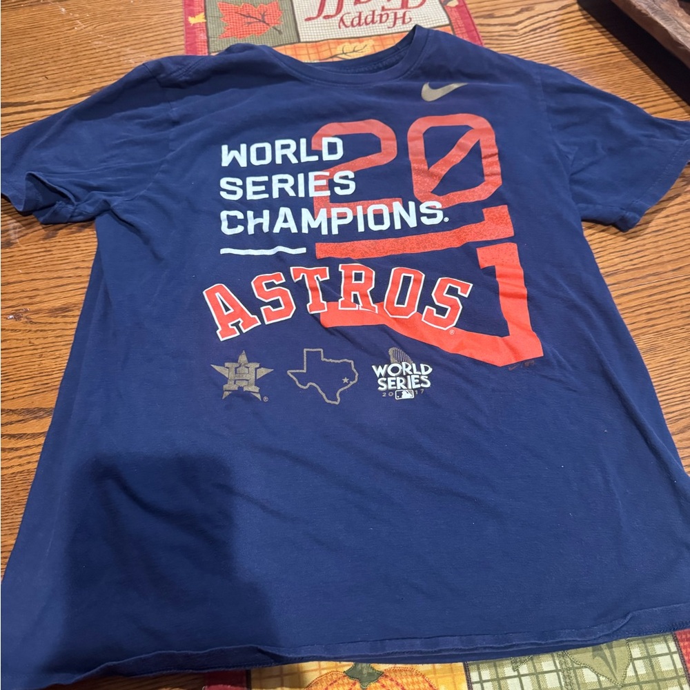 Nike Kids Blue Astros World Series Tee